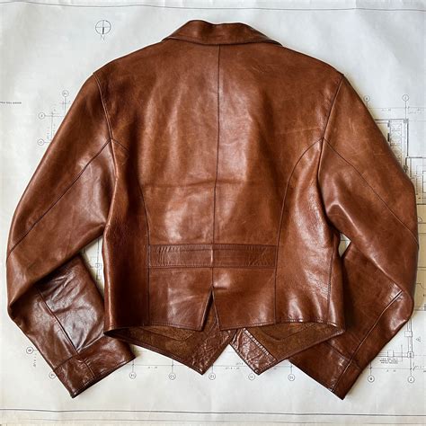 miu miu vintage f/w 1994 brown leather jacket.